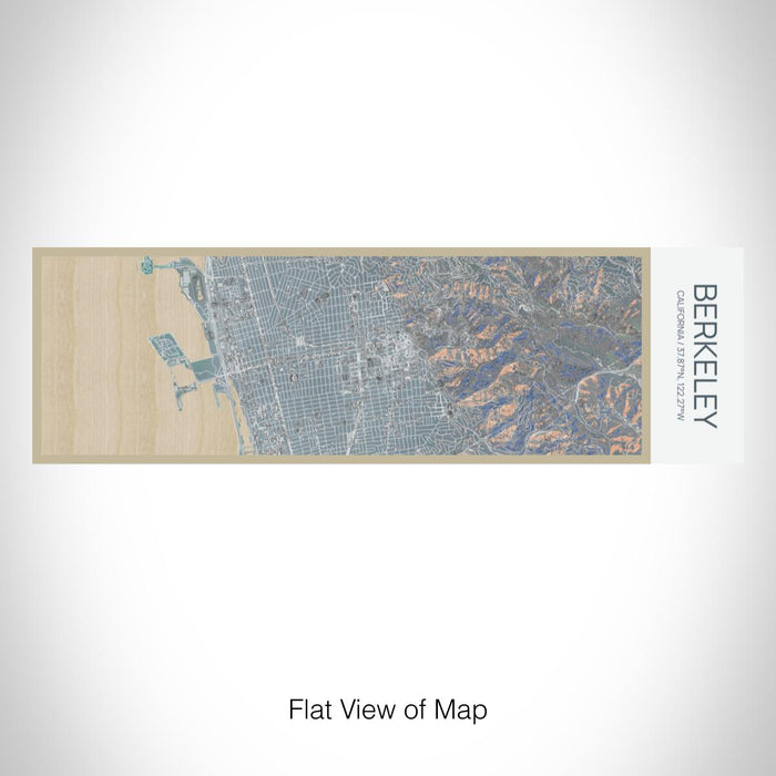 Rendered View of Berkeley California Map on 10oz Stainless Steel Insulated Cup in Afternoon with Sliding Lid