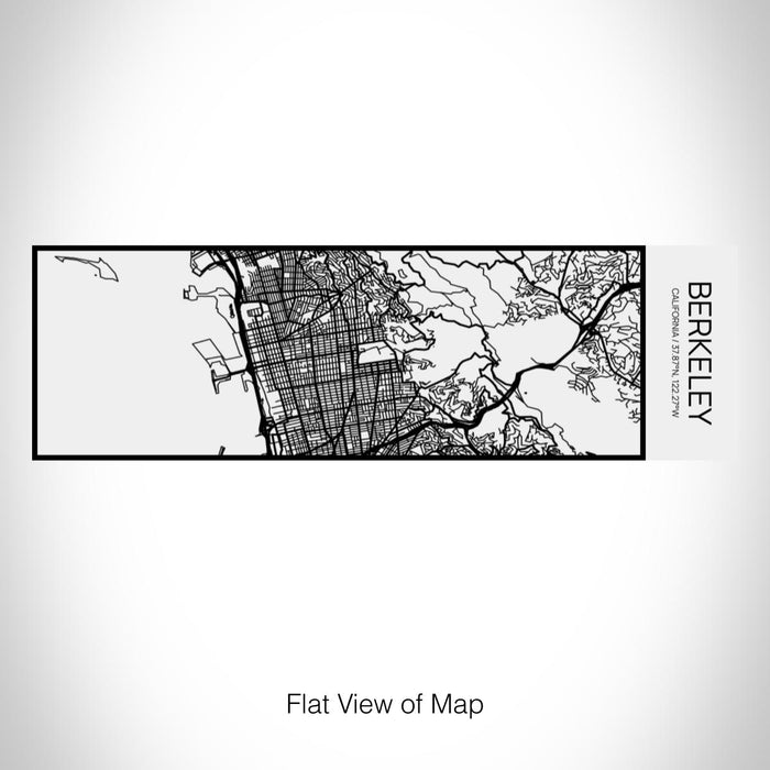 Rendered View of Berkeley California Map on 10oz Stainless Steel Insulated Cup in Matte White with Sliding Lid