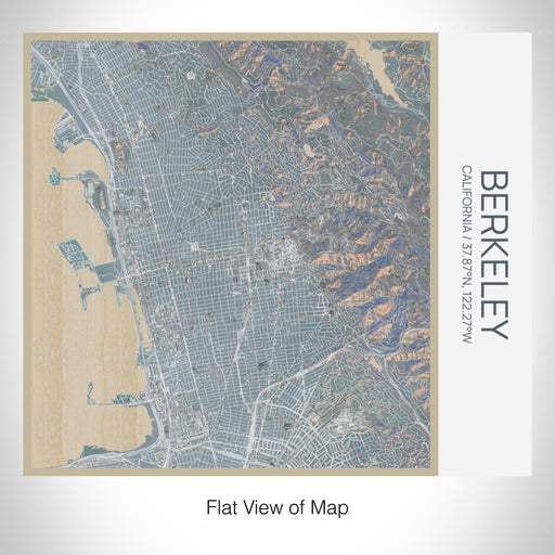 Rendered View of Berkeley California Map on 17oz Stainless Steel Insulated Tumbler in Afternoon Map Style