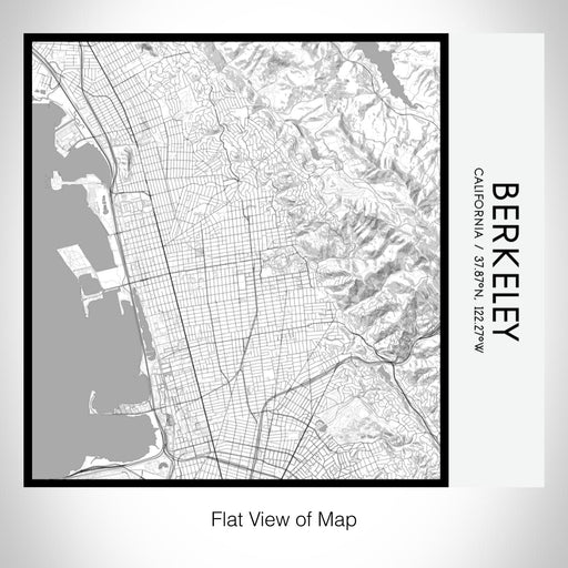 Rendered View of Berkeley California Map on 17oz Stainless Steel Insulated Tumbler in Classic Map Style