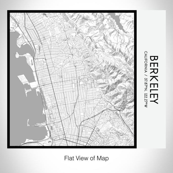 Rendered View of Berkeley California Map on 17oz Stainless Steel Insulated Tumbler in Classic Map Style