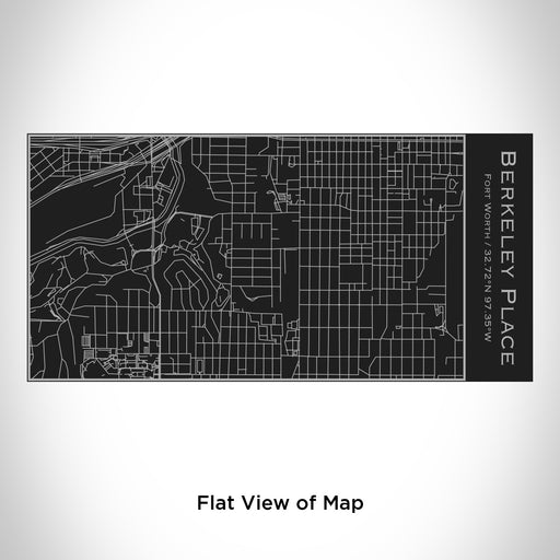 Rendered View of Berkeley Place Fort Worth Map Engraving on 17oz Stainless Steel Insulated Cola Bottle in Black