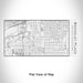 Rendered View of Berkeley Place Fort Worth Map Engraving on 17oz Stainless Steel Insulated Cola Bottle in White
