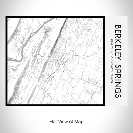 Rendered View of Berkeley Springs West Virginia Map on 20oz Stainless Steel Insulated Bottle with Bamboo Top with printed classic style map