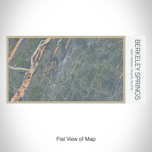 Rendered View of Berkeley Springs West Virginia Map on 17oz Stainless Steel Insulated Bottle with printed afternoon style map