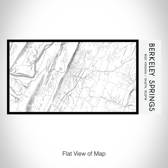 Rendered View of Berkeley Springs West Virginia Map on 17oz Stainless Steel Insulated Bottle with printed classic style map