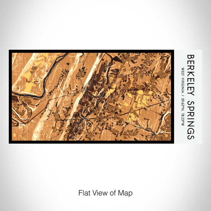 Rendered View of Berkeley Springs West Virginia Map on 17oz Stainless Steel Insulated Bottle with printed ember style map