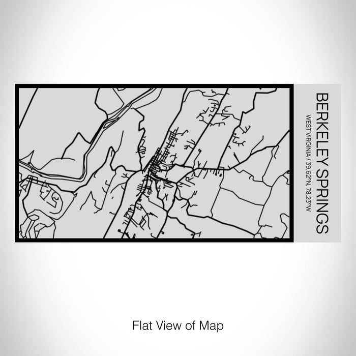 Rendered View of Berkeley Springs West Virginia Map on 17oz Stainless Steel Insulated Cola Bottle in Stainless