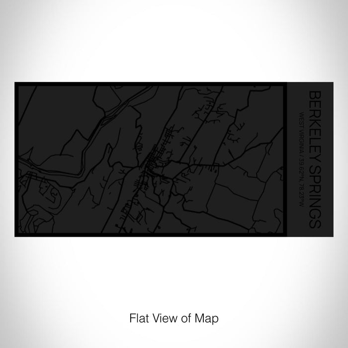 Rendered View of Berkeley Springs West Virginia Map on 17oz Stainless Steel Insulated Cola Bottle in Stainless in Matte Black