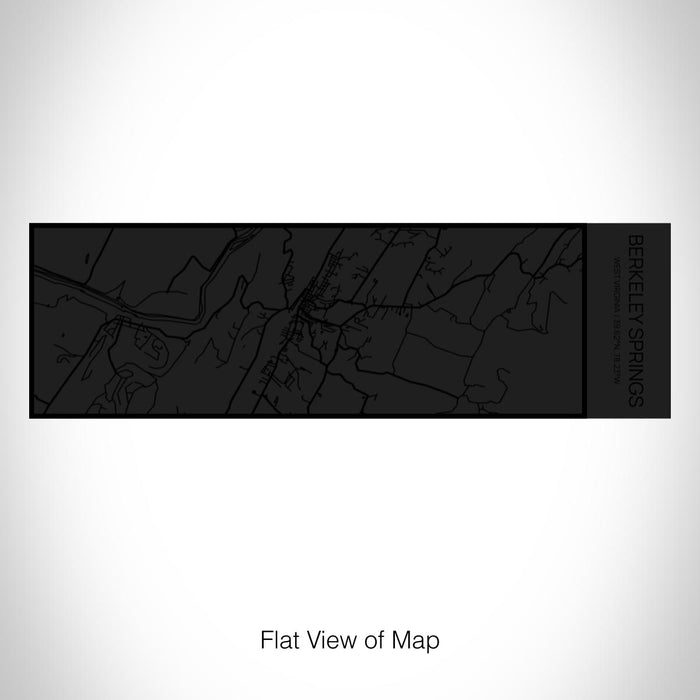 Rendered View of Berkeley Springs West Virginia Map on 10oz Stainless Steel Insulated Cup in Matte Black with Sliding Lid