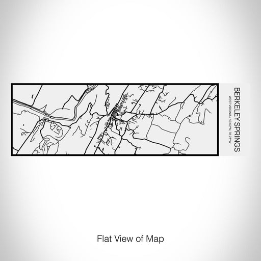 Rendered View of Berkeley Springs West Virginia Map on 10oz Stainless Steel Insulated Cup in Matte White with Sliding Lid