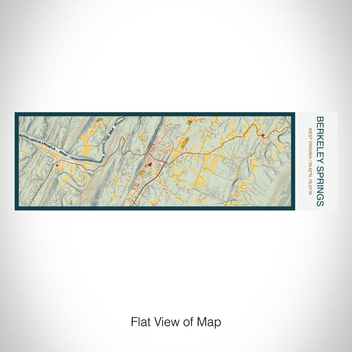 Rendered View of Berkeley Springs West Virginia Map on 10oz Stainless Steel Insulated Cup in Woodblock with Sliding Lid