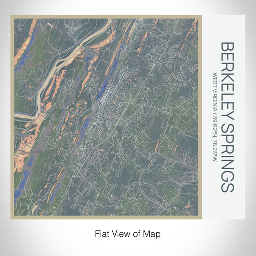 Rendered View of Berkeley Springs West Virginia Map on 17oz Stainless Steel Insulated Tumbler in Afternoon Map Style