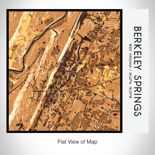 Rendered View of Berkeley Springs West Virginia Map on 17oz Stainless Steel Insulated Tumbler in Ember Map Style