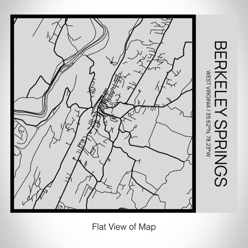 Rendered View of Berkeley Springs West Virginia Map on 17oz Stainless Steel Insulated Tumbler in Tactile Lines with Succulent in Background