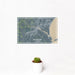 12x18 Biddeford Maine Map Print Landscape Orientation in Afternoon Style With Small Cactus Plant in White Planter