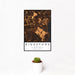 12x18 Biddeford Maine Map Print Portrait Orientation in Ember Style With Small Cactus Plant in White Planter