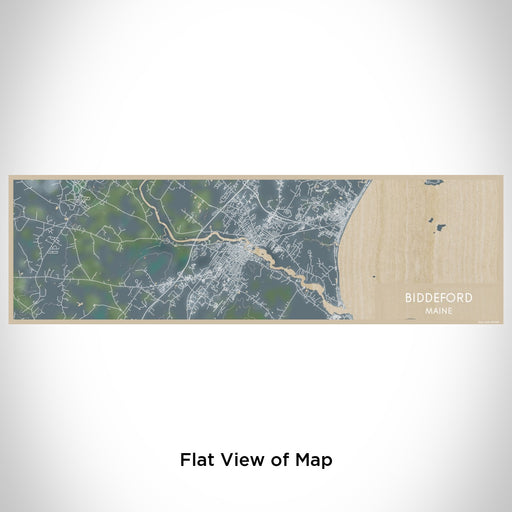 Flat View of Map Custom Biddeford Maine Map Enamel Mug in Afternoon