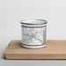 Front View Custom Biddeford Maine Map Enamel Mug in Classic on Cutting Board