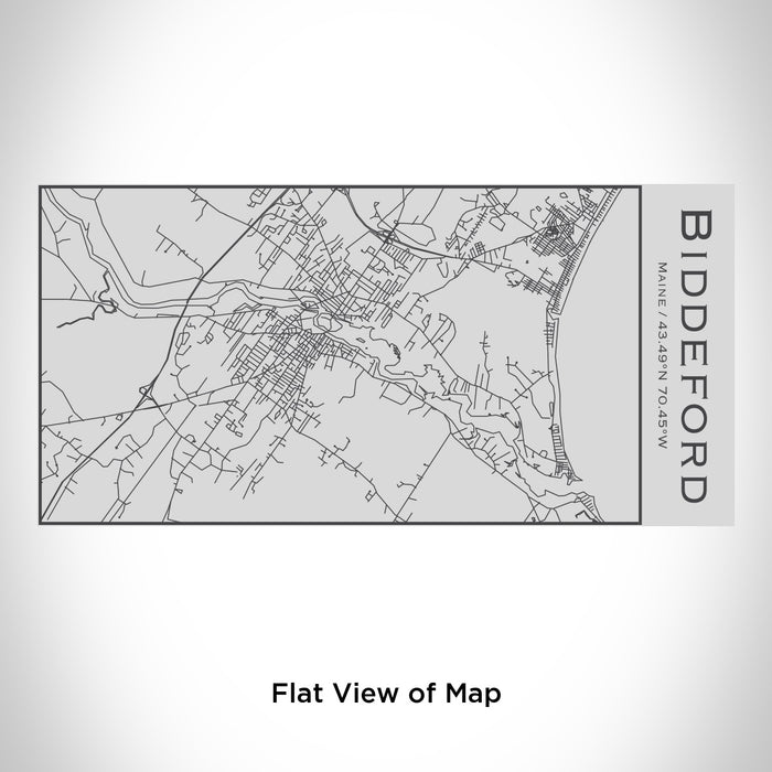 Rendered View of Biddeford Maine Map Engraving on 17oz Stainless Steel Insulated Cola Bottle