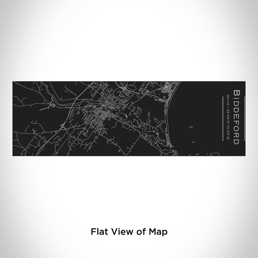 Rendered View of Biddeford Maine Map Engraving on 10oz Stainless Steel Insulated Cup with Sliding Lid in Black