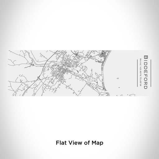 Rendered View of Biddeford Maine Map Engraving on 10oz Stainless Steel Insulated Cup with Sliding Lid in White