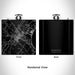 Rendered View of Biddeford Maine Map Engraving on 6oz Stainless Steel Flask in Black