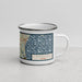 Right View Custom Biddeford Maine Map Enamel Mug in Woodblock