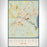 Biddeford Maine Map Print Portrait Orientation in Woodblock Style With Shaded Background