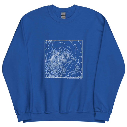 Big Bend National Park Texas Topographic  Map Unisex Crewneck Sweater with City inscription in Royal Blue
