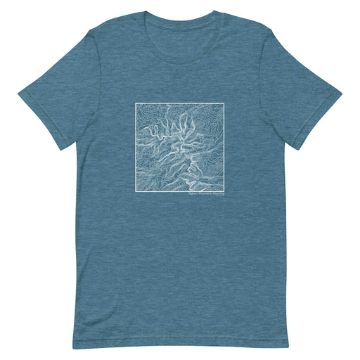 Bighorn Mountains Wyoming Topographic  Map Unisex T-Shirt with City inscription in Heather Teal