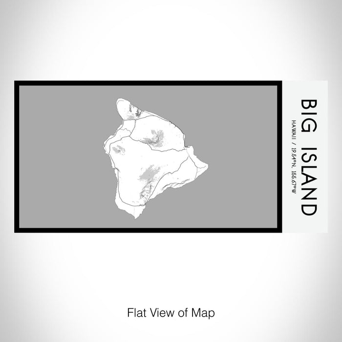 Rendered View of Big Island Hawaii Map on 17oz Stainless Steel Insulated Bottle with printed classic style map