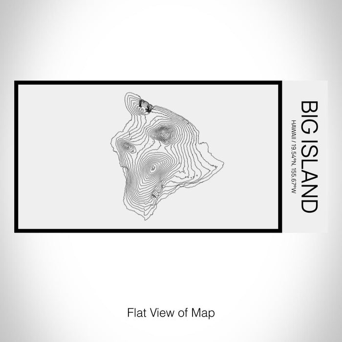 Rendered View of Big Island Hawaii Map on 17oz Stainless Steel Insulated Cola Bottle in Stainless in Matte White