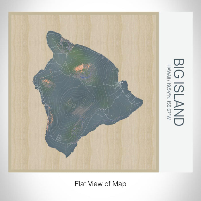 Rendered View of Big Island Hawaii Map on 17oz Stainless Steel Insulated Tumbler in Afternoon Map Style