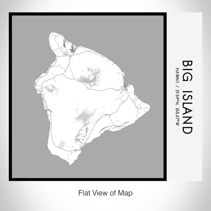 Rendered View of Big Island Hawaii Map on 17oz Stainless Steel Insulated Tumbler in Classic Map Style