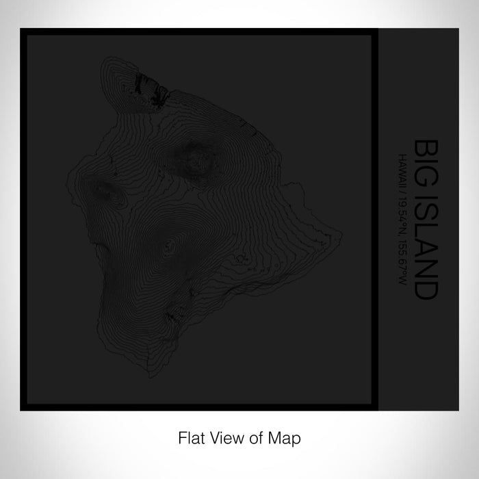 Rendered View of Big Island Hawaii Map on 17oz Stainless Steel Insulated Tumbler in Matte Black with Tactile Lines