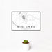 12x18 Big Lake Minnesota Map Print Landscape Orientation in Classic Style With Small Cactus Plant in White Planter