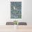 24x36 Big Lake Minnesota Map Print Portrait Orientation in Afternoon Style Behind 2 Chairs Table and Potted Plant