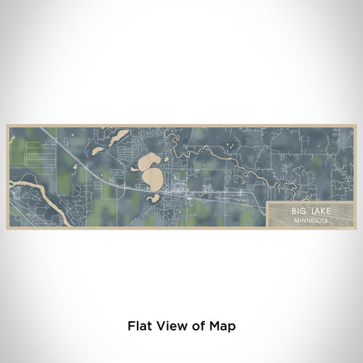 Flat View of Map Custom Big Lake Minnesota Map Enamel Mug in Afternoon