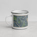 Left View Custom Big Lake Minnesota Map Enamel Mug in Afternoon