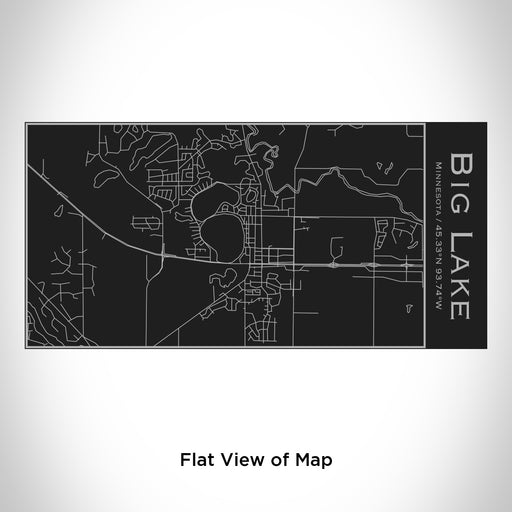Rendered View of Big Lake Minnesota Map Engraving on 17oz Stainless Steel Insulated Cola Bottle in Black