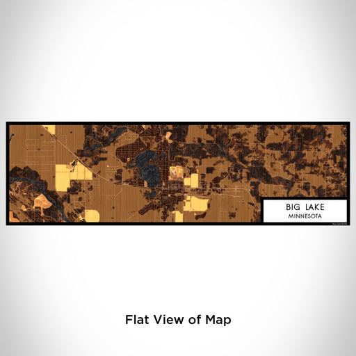 Flat View of Map Custom Big Lake Minnesota Map Enamel Mug in Ember