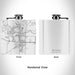 Rendered View of Big Lake Minnesota Map Engraving on 6oz Stainless Steel Flask in White