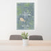24x36 Big Lake Texas Map Print Portrait Orientation in Afternoon Style Behind 2 Chairs Table and Potted Plant