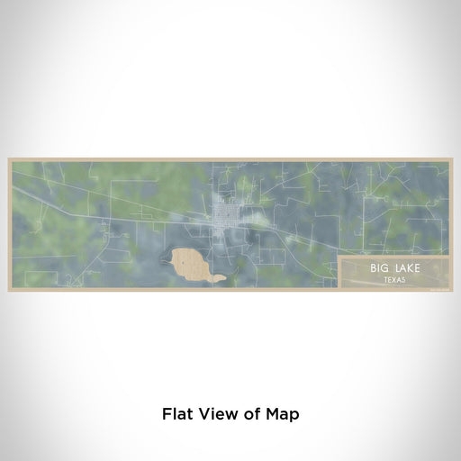 Flat View of Map Custom Big Lake Texas Map Enamel Mug in Afternoon