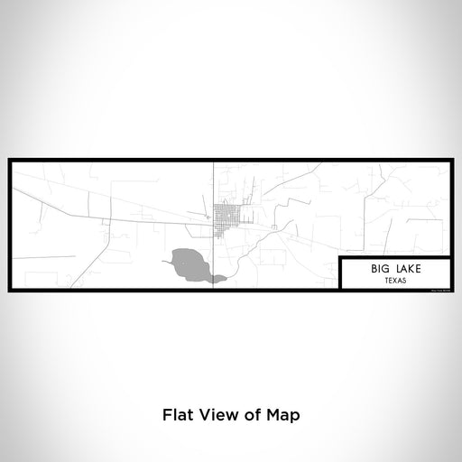 Flat View of Map Custom Big Lake Texas Map Enamel Mug in Classic