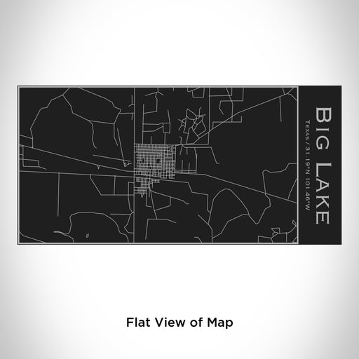 Rendered View of Big Lake Texas Map Engraving on 17oz Stainless Steel Insulated Cola Bottle in Black