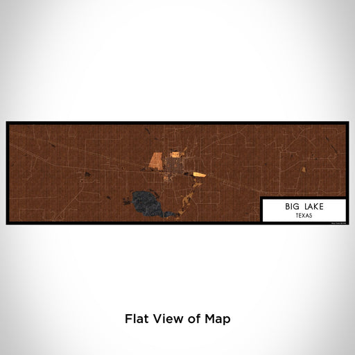 Flat View of Map Custom Big Lake Texas Map Enamel Mug in Ember