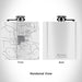 Rendered View of Big Lake Texas Map Engraving on 6oz Stainless Steel Flask in White