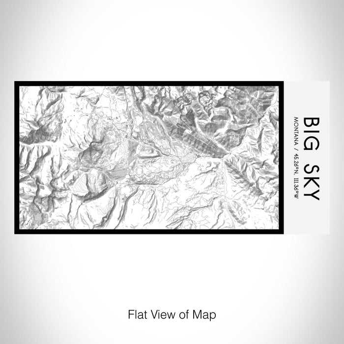 Rendered View of Big Sky Montana Map on 17oz Stainless Steel Insulated Bottle with printed classic style map